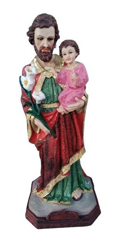 San José Con Niño Jesús. 40cm. Resina 
