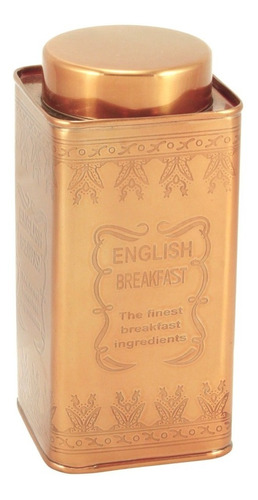 Frasco  Base Cuadrada Hermetico Cobre English Breakfast