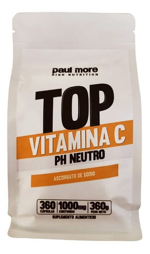 Vitamina C 1000mg 300cap. Ph Neutro Gluten Free. Agronewen.