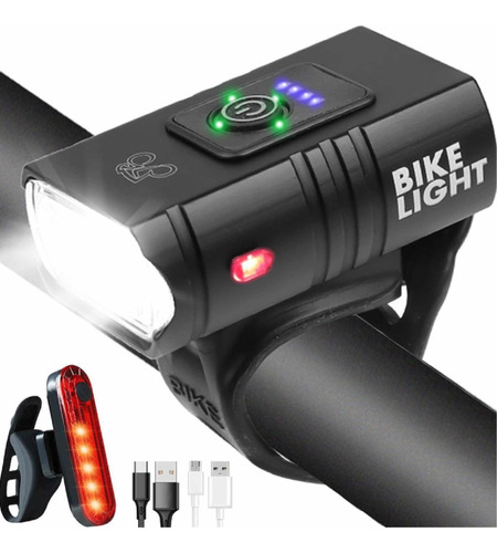 Kit Luces Delantera Y Trasera Para Bicicleta Marca Victoper