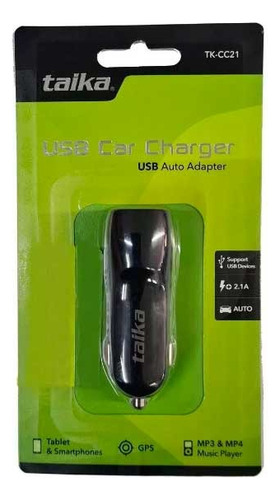 Cargador Para Auto Usb Tk-cc21 Taika