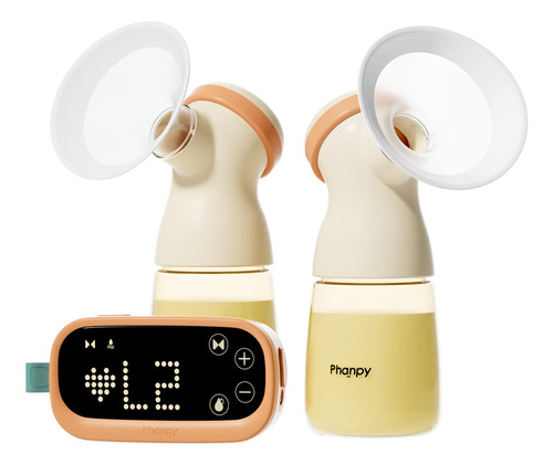 Phanpy E-shine - Extractor De Leche Elctrico Doble, 4 Modos,