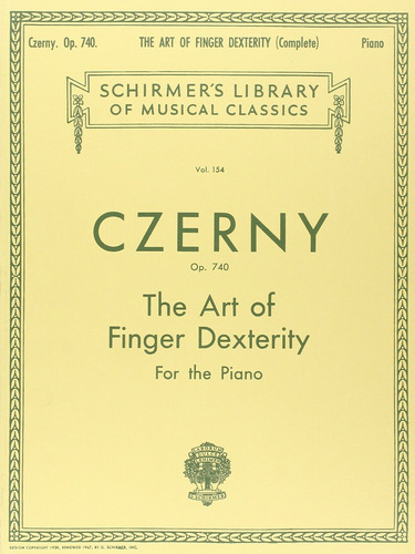 Book : Czerny Art Of Finger Dexterity For The Piano, Op. ...