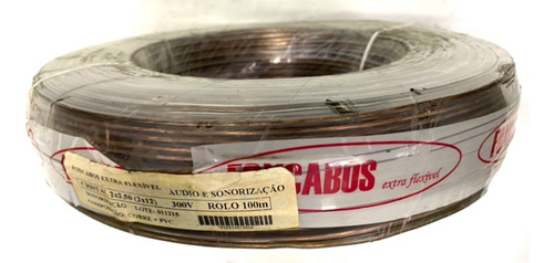 Cabo Paralelo 2x2,50mm 2x12 Cristal Rolo Foxcabos Tecniforte