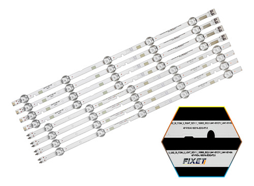 Kit 8 Tiras Led Samsung Un49j5200 / Un49j5290 Afxzx Aluminio