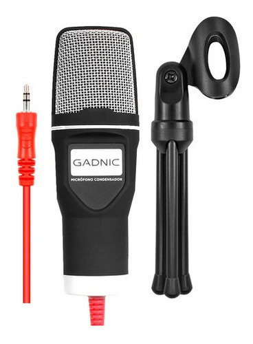 Microfono Condensador Gadnic Estudio Grabación Color Negro