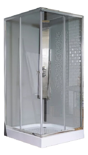 Box Cabina De Ducha Cuadrada Mampara 90*90 Con Base 5cm