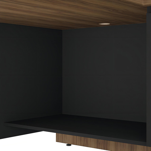Mesa Escritório L 180x190cm 2 Portas 3 Gavetas Unik Preto
