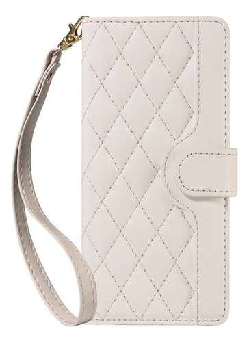 Funda Protectora Tipo Cartera De Piel Sintética Para Xiaomi Poco Series Con Ranura Para Tarjetas, Correa Para El Hombro, Pulsera, Etc., Color Blanco