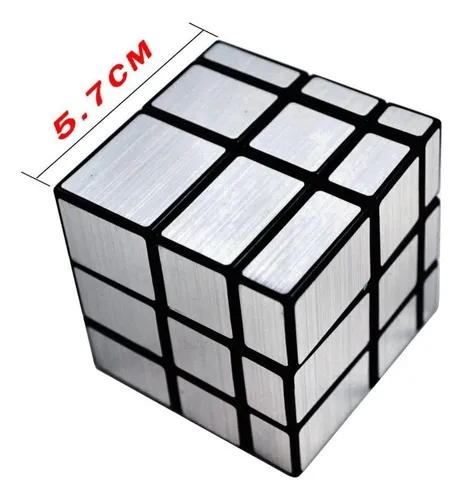 Cubo De Espejo Plateado, Juguete De Cubo De Rubik De 5,7 Cm