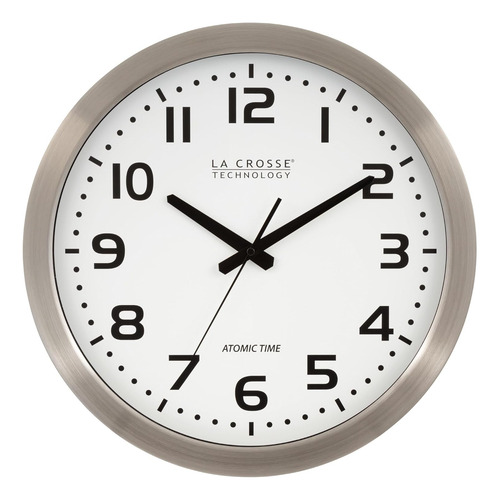 Reloj Analógico Atómico De Metal 40 Cm