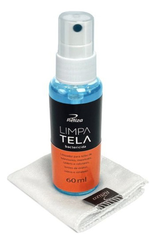 Limpa Telas Spray 60ml + Pano Microfibra Produto Bactericida