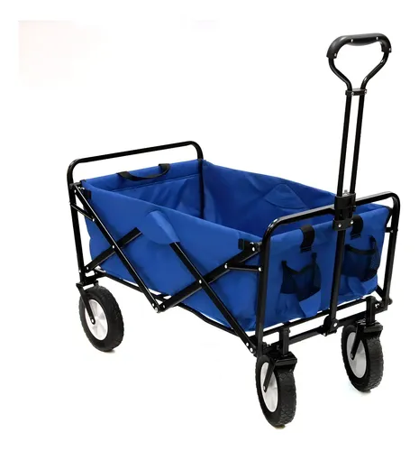 Carrinho Dobrável Nautika Multiuso 80kg Pneu Aço Para Praia Campi...