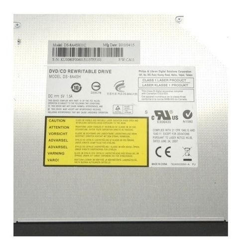 Gravador Dvd Ds-8a4sh Acer Aspire