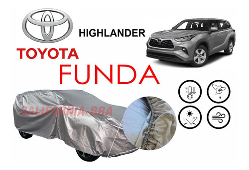 Funda Cubierta Lona Cubre Toyota Highlander 2021 2022 2023