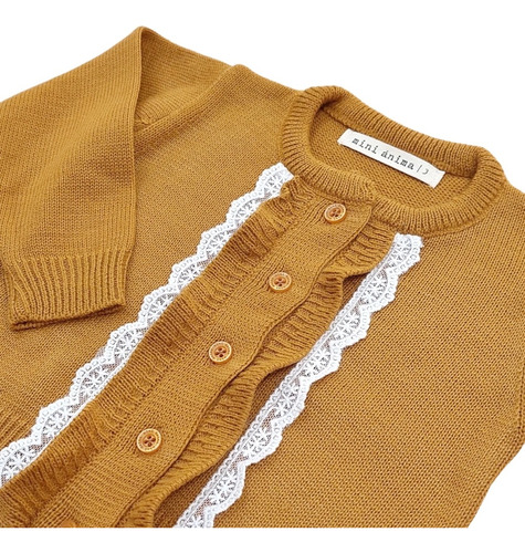 Cardigan Jabot Mini Anima Tejido Abrigo Bebe Kids Dijon