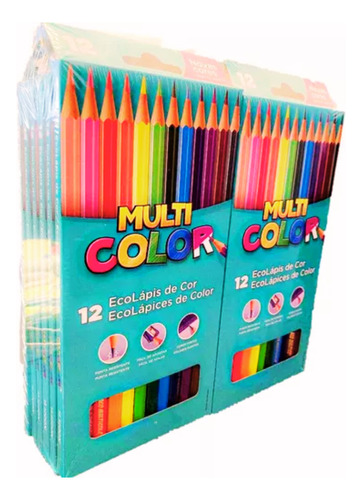 Lápis De Cor Multicolor Faber Castell Escolar 12 Cores Cor da marcação Colorido PCT C/12