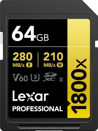 Memoria Sd 64gb Lexar Professional Sdxc Uhs-ii V60 4k