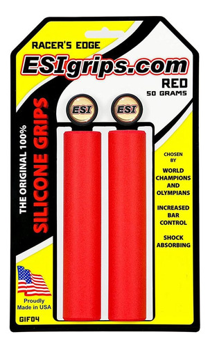 Puños Esi Grips Racer Edge - Bicicletas Roll In Color Red