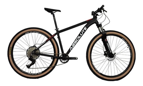 Bicicleta  Absolute MTB Nero 4 PRO Aro 29 21" 12v freios de disco hidráulico câmbio Absolute cor preto/vermelho