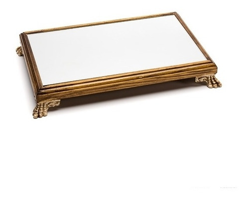 Cesta Rasa Retangular Espelhada M Pinus Luxo