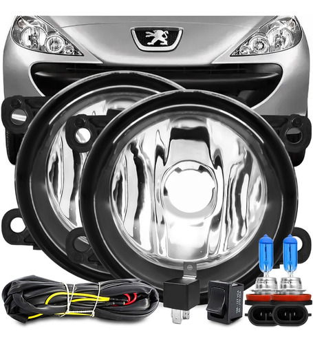 Kit Farol Milha Peugeot 307 207 2007 A 2012 Auxiliar Neblina