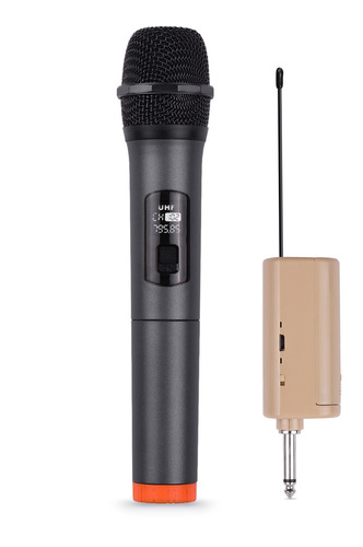 Microfone Sem Fio Handheld Uhf Dynamic Mic Com Portable