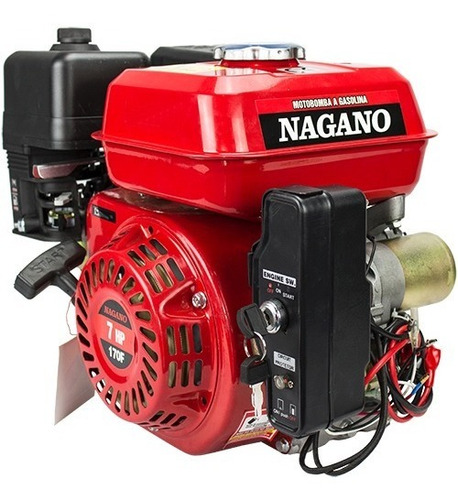 Motor A Gasolina 7 Hp Partida Elétrica - Nmg70e - Nagano