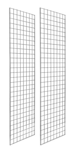 Paneles De Rejillas - 61x213cm, Cromados - 2/paq - Uline