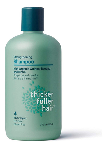 Thicker Fuller Hair Champú Stengthening Sls-free 12 Onzas .