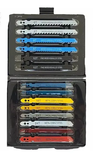 Kit Lâminas Serra Tico-Tico Universal c/ 14 Peças Para Madeira e Metal