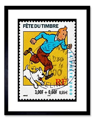  Selo Postal Art Stop França Euro Tintin Snowy Herge Postmar