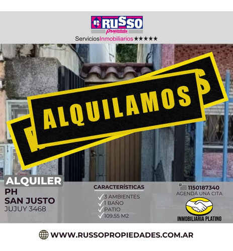 Alquiler Ph San Justo 3 Ambientes