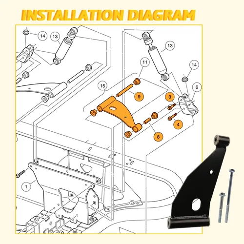 Clubrally Control Arm Delta A-plate, Kit De Ensamblaje De Co