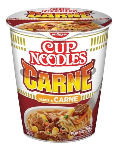 Fideos Cup Noodles Nissin Carne 68g.