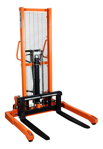Apilador Manual Carga 1000kg Base Pata Ancha 1,6m Tecnodeliv