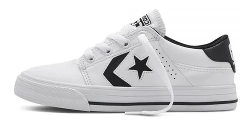 Tenis Converse Blanco Ni o ni a jnr Blanco negro Escolar Cuotas