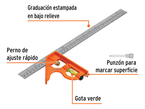 Escuadra De Combinacion 16 Pulgadas Truper 14381