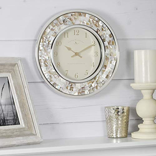 Firstime Y Co 00145 - Reloj De Pared Con Mosaico De Perlas 4