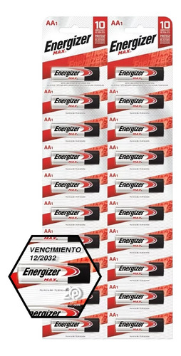 Pilas Aa Energizer Blister X 20 Pilas. E91 Bp20