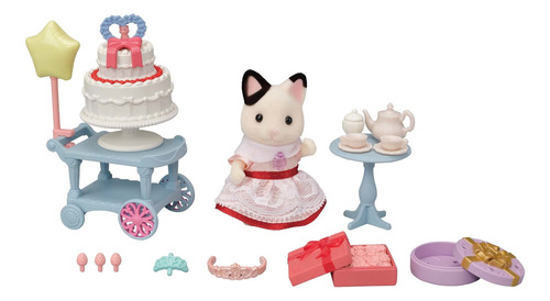 Calico Critters Esmoquin Cat Girl Party Time Playset, Juego 