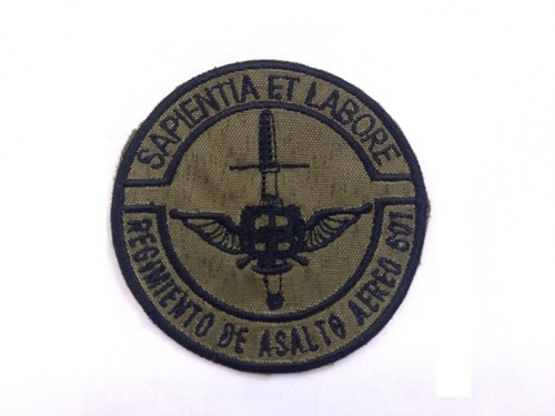 Parche Bordado Ejercito Batallón Asalto Aéreo 601 Uca/ Verde