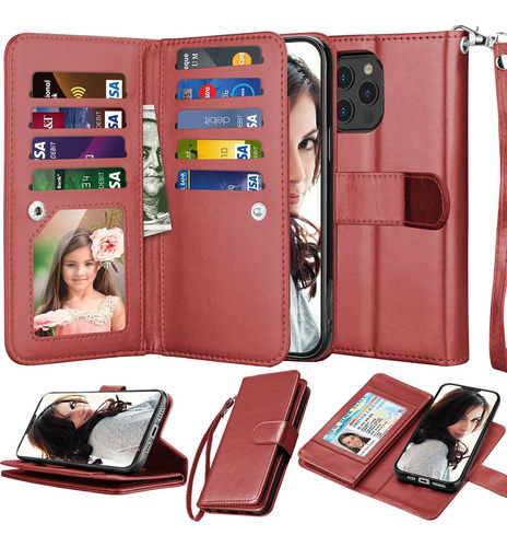 Njjex Compatible Con iPhone 12 Pro Max 12 Pro Max Wallet 6.7