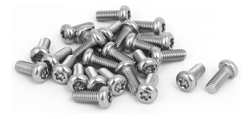 Uxcell M5x12mm 304 Botão De Aço Inoxidável Cabeça Torx À De