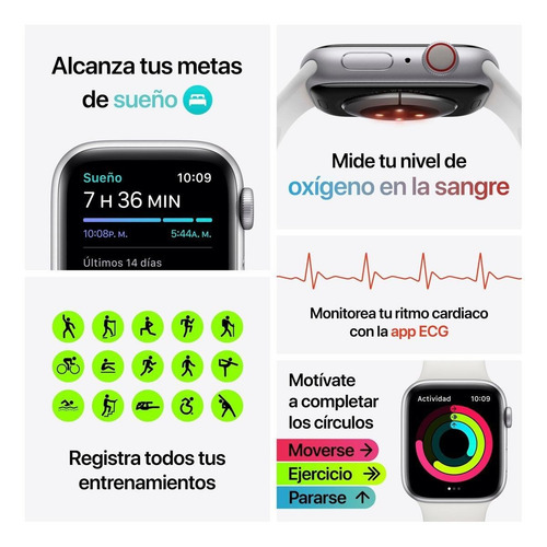 Imagen 6 de 8 de Apple Watch Series 6 (GPS+Cellular) - Caja de acero inoxidable grafito de 40 mm - Correa estilo milanés grafito