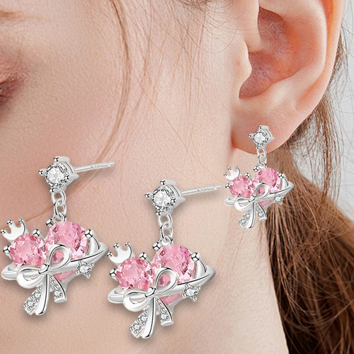 E Collar Con Colgante De Corazón Pendientes De Corazón De