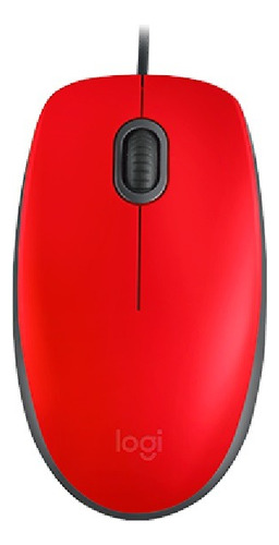 Logitech M110 Silent Optico Mouse Usb Red