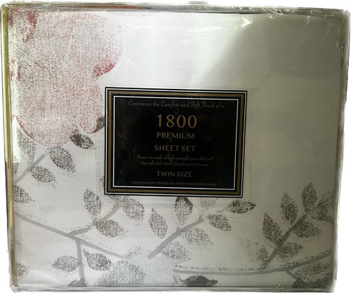 Sabanas 1800 Hilos Premium Estampada, Individual Ultra Soft Color 1008