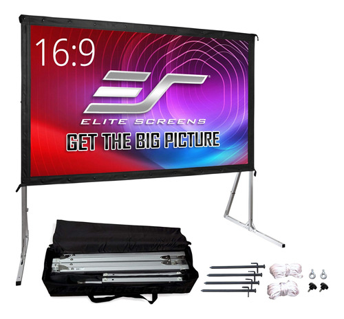 Pantalla De Proyector Frontal  De 90 Pulgadas 16:9 + Soporte