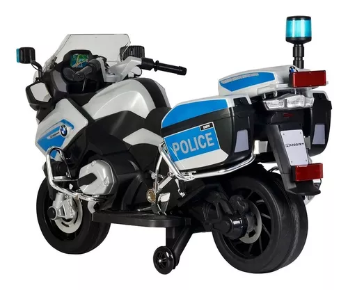 Moto Eletrica Infantil Shiny Toys BMW R1200 RT Police 12V - Maçã Verde Baby